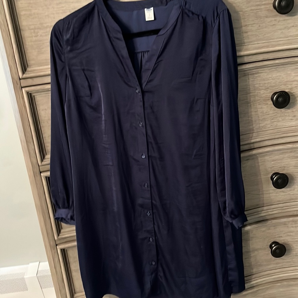 navy blue long sleeve dress